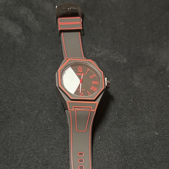 NEW Black and Red Cyberpunk Watch - Picture 1 of 3